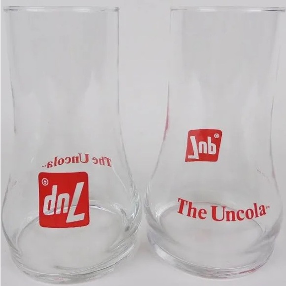 Vintage 7 Up Upside Down Glasses - Picture 7 of 7